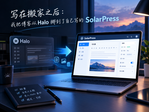 写在搬家之后：我把博客从 Halo 挪到了自己写的 SolarPress 的封面